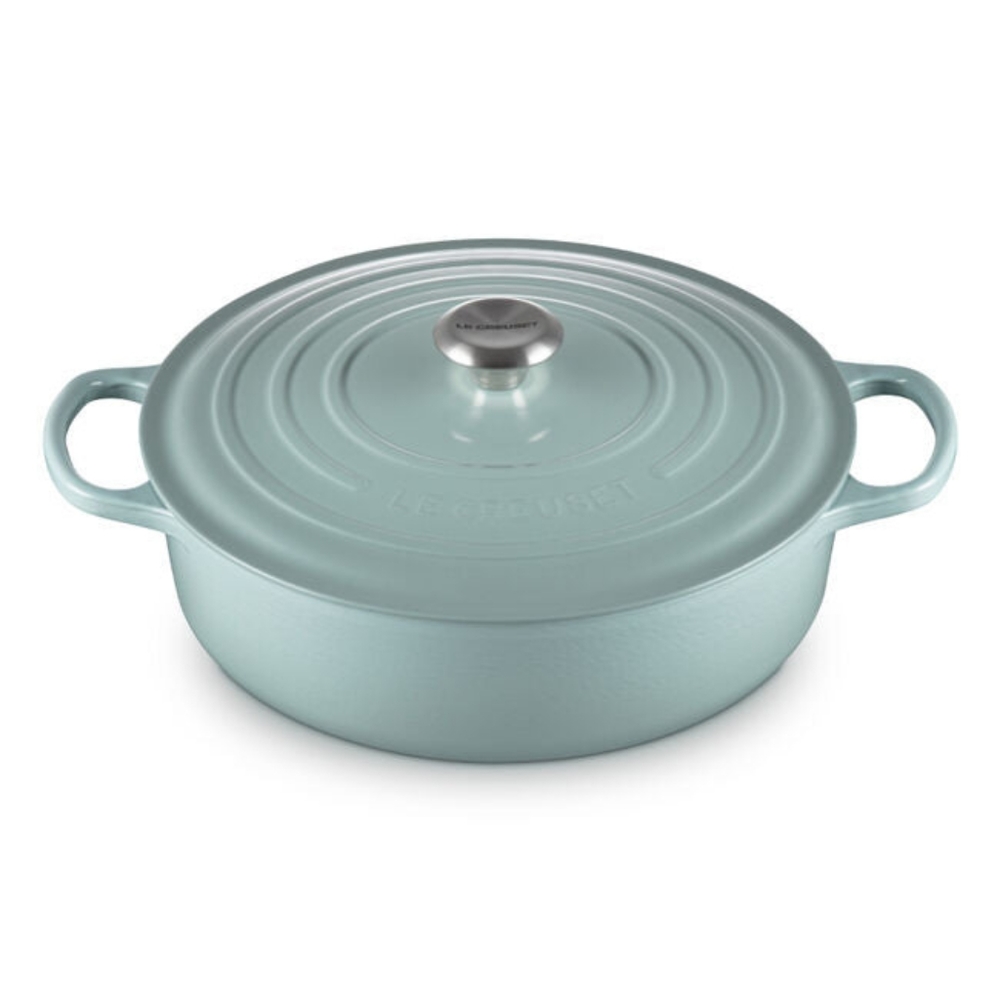 Le Creuset Enameled Cast Iron Signature Round Sauteuse, 3.5qt., Sea Salt